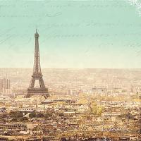 Eiffel Landscape Letter Blue II #14090