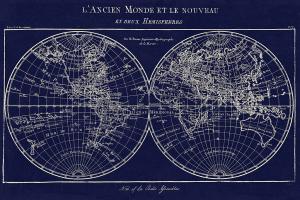 Map of the World Indigo #14706