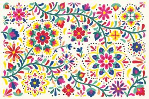 Floral Fiesta White I #41515