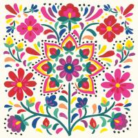 Floral Fiesta White III #41517 Floral Fiesta White III #41517