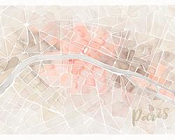 Watercolor Wanderlust Paris Blush Crop #43019 Watercolor Wanderlust Paris Blush Crop #43019