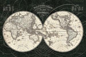 French World Map I Black and White #44666 French World Map I Black and White #44666