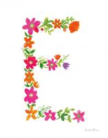 Floral Alphabet Letter V #45482 Floral Alphabet Letter V #45482