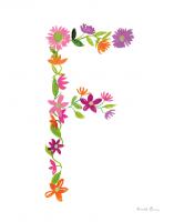 Floral Alphabet Letter VI #45483 Floral Alphabet Letter VI #45483