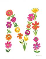 Floral Alphabet Letter XIII #45490 Floral Alphabet Letter XIII #45490