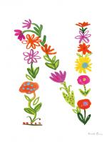 Floral Alphabet Letter XIV #45491 Floral Alphabet Letter XIV #45491