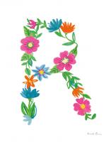 Floral Alphabet Letter XVIII #45495 Floral Alphabet Letter XVIII #45495