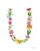 Floral Alphabet Letter XXI #45498 Floral Alphabet Letter XXI #45498