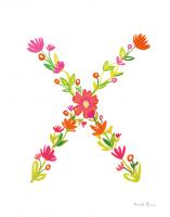 Floral Alphabet Letter XXIV #45501