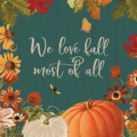 Fall Garden II Teal #46298 Fall Garden II Teal #46298