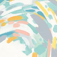 Laughter II Turquoise and Peach #46986