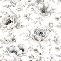 Sketchbook Garden Pattern VA on White #47643