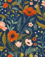 Blue Botanical Pattern IB #48606 Blue Botanical Pattern IB #48606