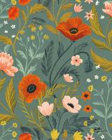 Blue Botanical Pattern IE #48609 Blue Botanical Pattern IE #48609