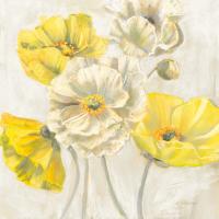 Gold and White Contemporary Poppies Neutral #49544 Gold and White Contemporary Poppies Neutral #49544