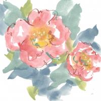 Peony in the Pink I on White #49546 Peony in the Pink I on White #49546
