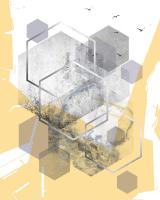 Yellow Grey Abstract Hexagons 1 #50979 Yellow Grey Abstract Hexagons 1 #50979