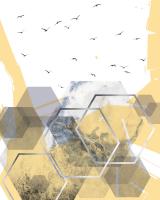 Yellow Grey Abstract Hexagons 2 #50980 Yellow Grey Abstract Hexagons 2 #50980