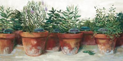 Pots of Herbs I White #53038 Pots of Herbs I White #53038
