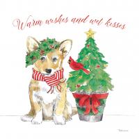 Holiday Paws V on White #54342 Holiday Paws V on White #54342
