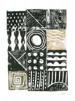 Block Print I Green Sand #56473 Block Print I Green Sand #56473