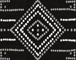 Daisy Dots Tile VI Black #56944 Daisy Dots Tile VI Black #56944