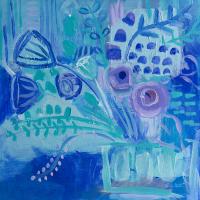 Blue Flora Abstract #60944