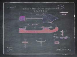 Ice Skates, 1867-Chalkboard #BE113006 Ice Skates, 1867-Chalkboard #BE113006