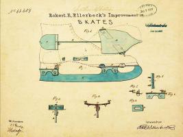 Ice Skates, 1867- Antique II #BE113008 Ice Skates, 1867- Antique II #BE113008