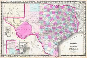 Johnson's New map of Texas #BE113587 Johnson's New map of Texas #BE113587