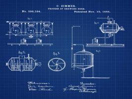 Brewing Process 1885 Blueprint #BE113844 Brewing Process 1885 Blueprint #BE113844