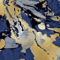 Marbleized in Gold and Blue I #DLC112488 Marbleized in Gold and Blue I #DLC112488