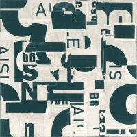 Collaged Letters Dark Green C #91312 Collaged Letters Dark Green C #91312