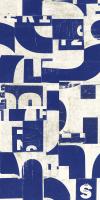 Collaged Letters Blue F #91333 Collaged Letters Blue F #91333