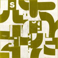 Collaged Letters Gold D #91337 Collaged Letters Gold D #91337