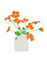Nasturtium In Vase #103096 Nasturtium In Vase #103096