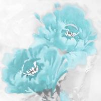 Flower Bloom in Aqua I #JES113301 Flower Bloom in Aqua I #JES113301