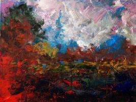 Burnt Orange Landscape #JMF114010 Burnt Orange Landscape #JMF114010