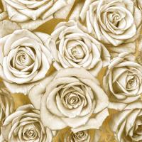 Ivory Roses on Gold #KTB113447 Ivory Roses on Gold #KTB113447
