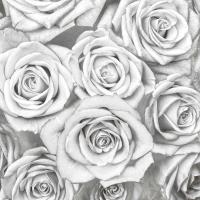 Roses - White on Silver #KTB113455 Roses - White on Silver #KTB113455