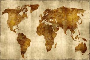 The World - Bronze on Gold #RB112666 The World - Bronze on Gold #RB112666