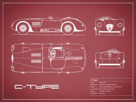 Jaguar C-Type-Maroon #RGN112746 Jaguar C-Type-Maroon #RGN112746