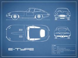 Jaguar E-Type-Blue #RGN112748 Jaguar E-Type-Blue #RGN112748