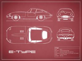 Jaguar E-Type-Maroon #RGN112749 Jaguar E-Type-Maroon #RGN112749