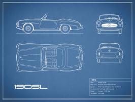 Mercedes 190-SL-Blue #RGN112763 Mercedes 190-SL-Blue #RGN112763