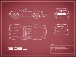 Mercedes 190-SL-Maroon #RGN112764 Mercedes 190-SL-Maroon #RGN112764