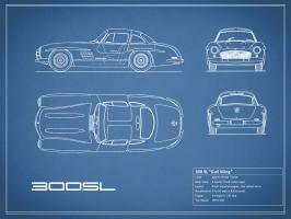 Mercedes 300SL Gullwing-Blue #RGN112766 Mercedes 300SL Gullwing-Blue #RGN112766