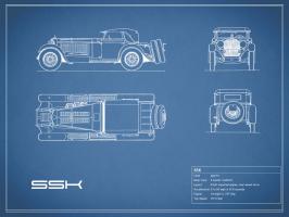 Mercedes SSK-Blue #RGN112769 Mercedes SSK-Blue #RGN112769