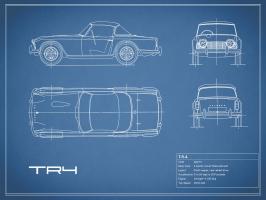Triumph TR4-Blue #RGN112796 Triumph TR4-Blue #RGN112796