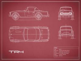 Triumph TR4-Maroon #RGN112797 Triumph TR4-Maroon #RGN112797